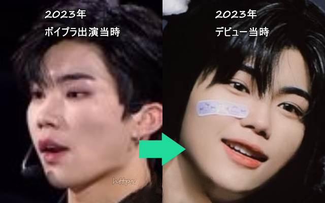 パクゴヌクのボイプラ出演時とデビュー当時の顔画像比較